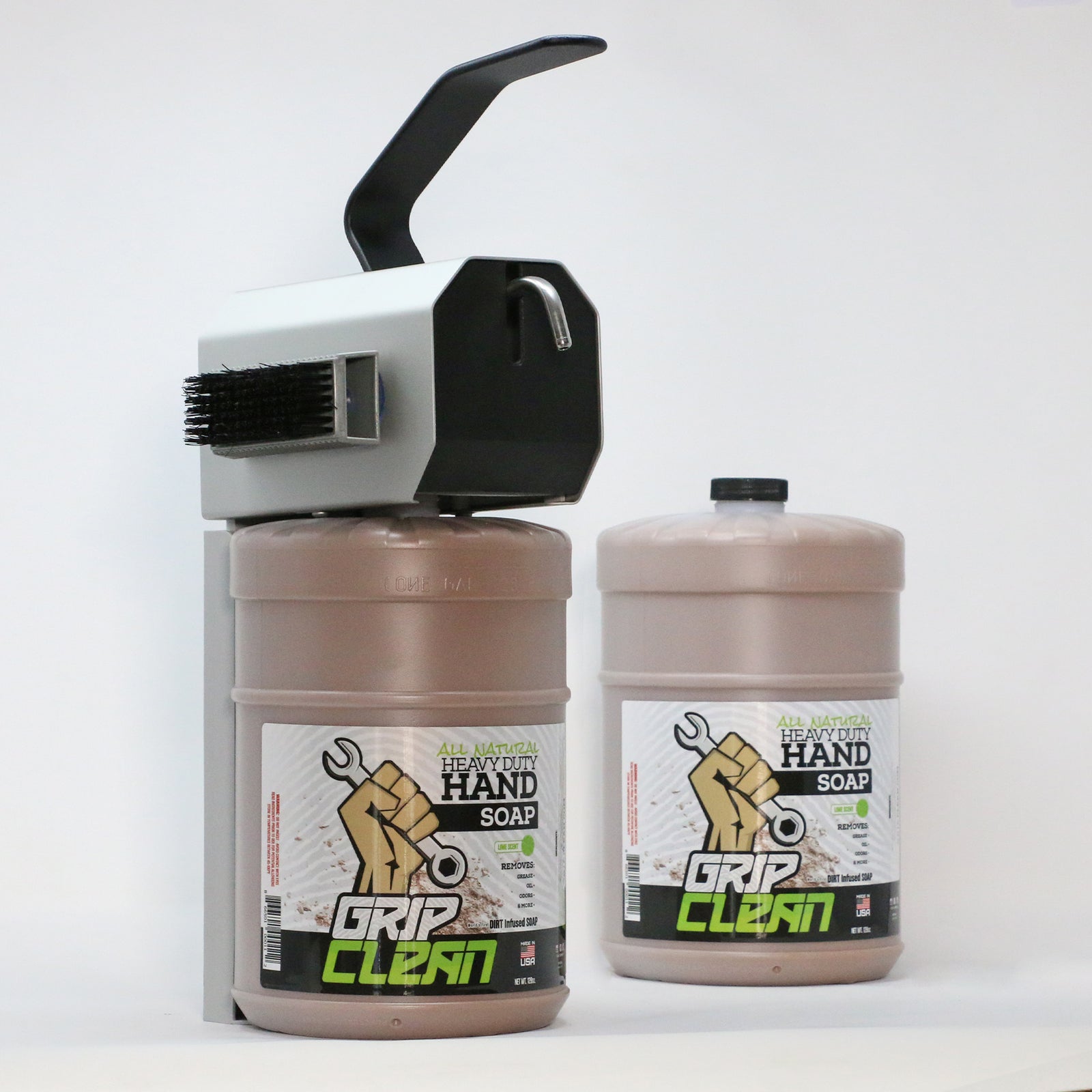 GRIP CLEAN Mechanic Soap Hand Cleaner Dispenser Kit: Wall Mount + 2 Gallon  Jugs