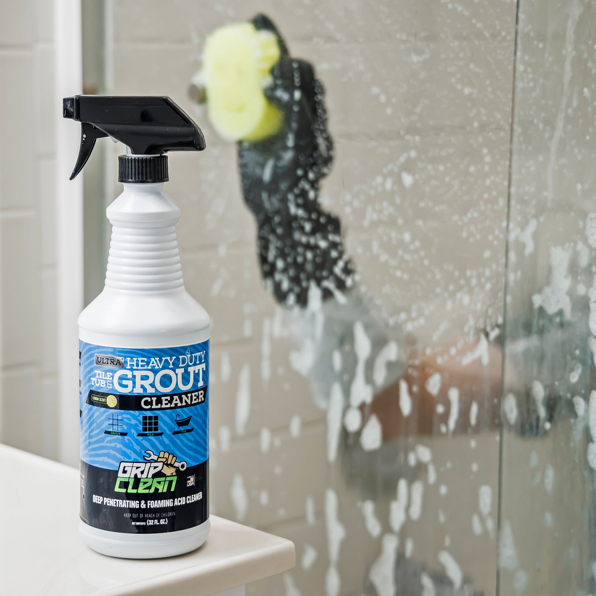 Ultimate Grout Cleaner Spray for Tile - Heavy Duty Grout and Tile Cleaner  for Tile Floors & Shower Grout Cleaner - Tile Floor Cleaner Removes Dirt